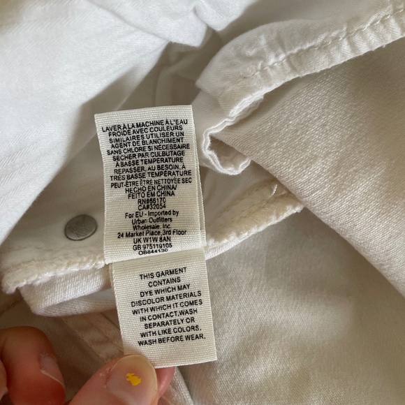 We The Free Zipper White Denim Mini Skirt Size 25 🌻🌼🌻 - Picture 13 of 15